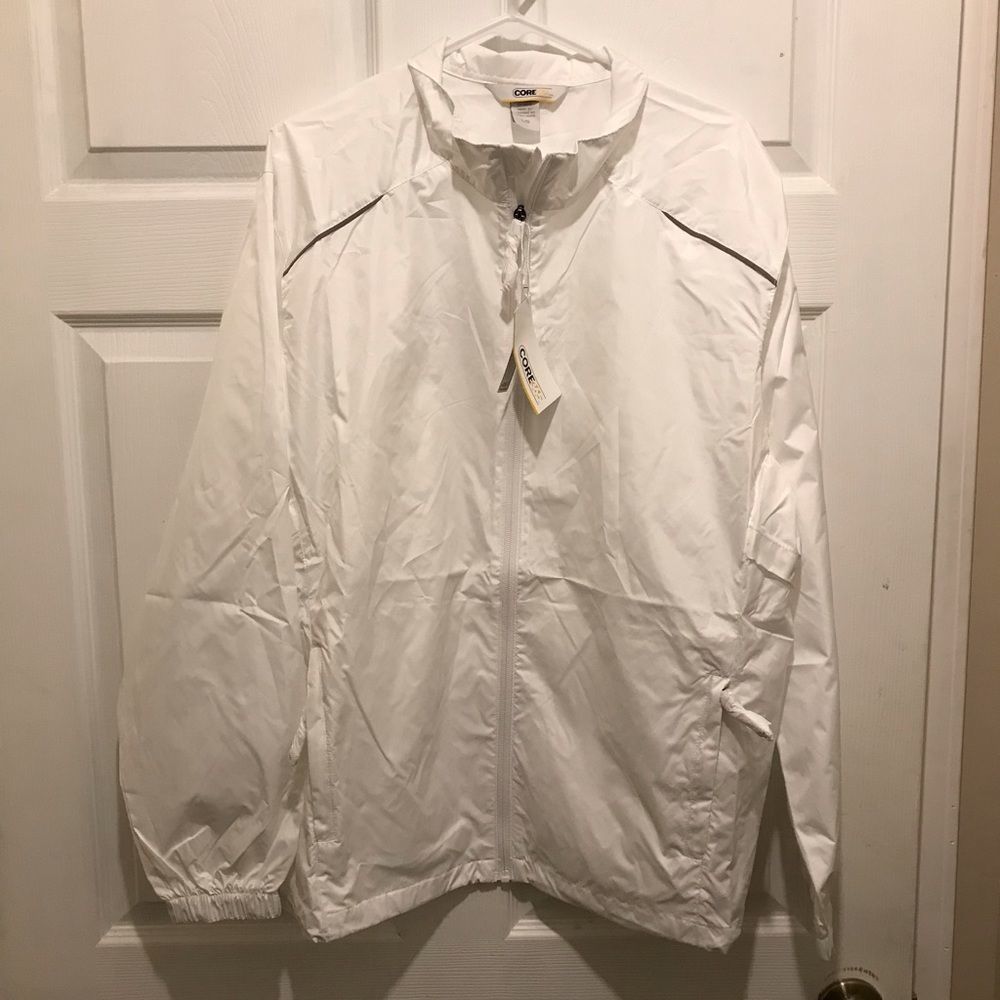 NWT Mens Core 365 windbreaker in size L and white in color.